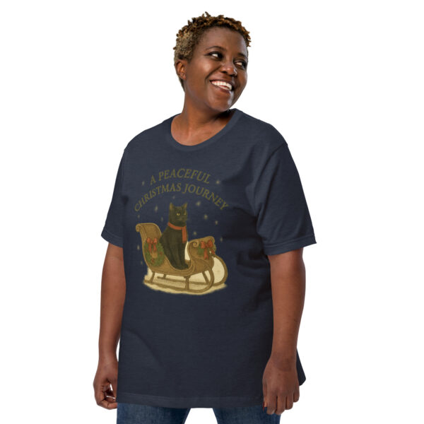 A Peaceful Christmas Journey – Holiday Cat Sleigh Tee