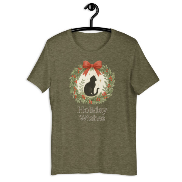 Holiday Wishes – Festive Cat Wreath Tee