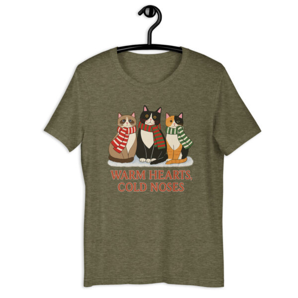 Warm Hearts, Cold Noses – Winter Cat Lover Tee