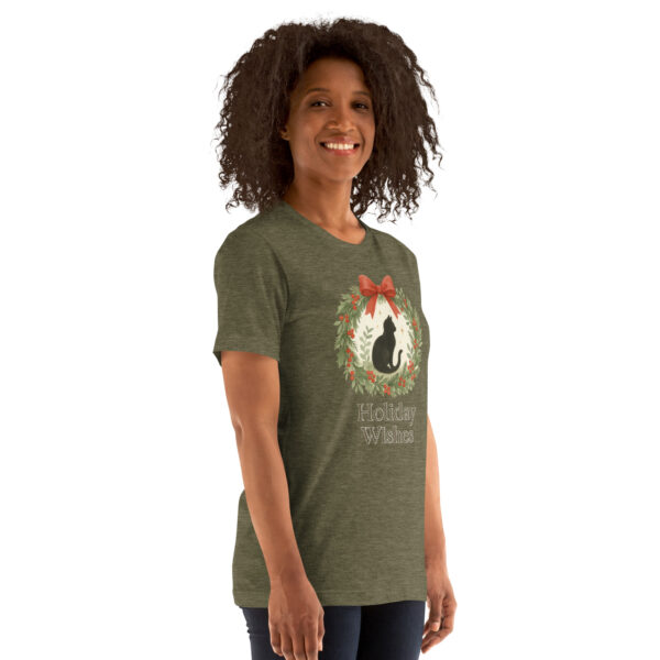 Holiday Wishes – Festive Cat Wreath Tee