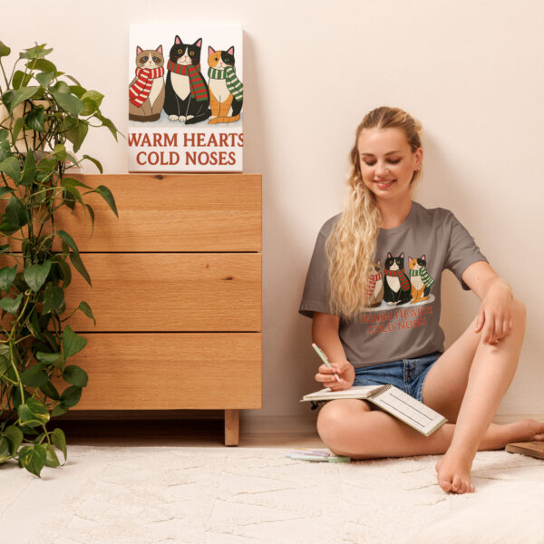 Warm Hearts, Cold Noses – Winter Cat Lover Tee