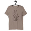 Quiet Majesty – Elegant Cat Outline Shirt