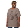 Quiet Majesty – Elegant Cat Outline Shirt