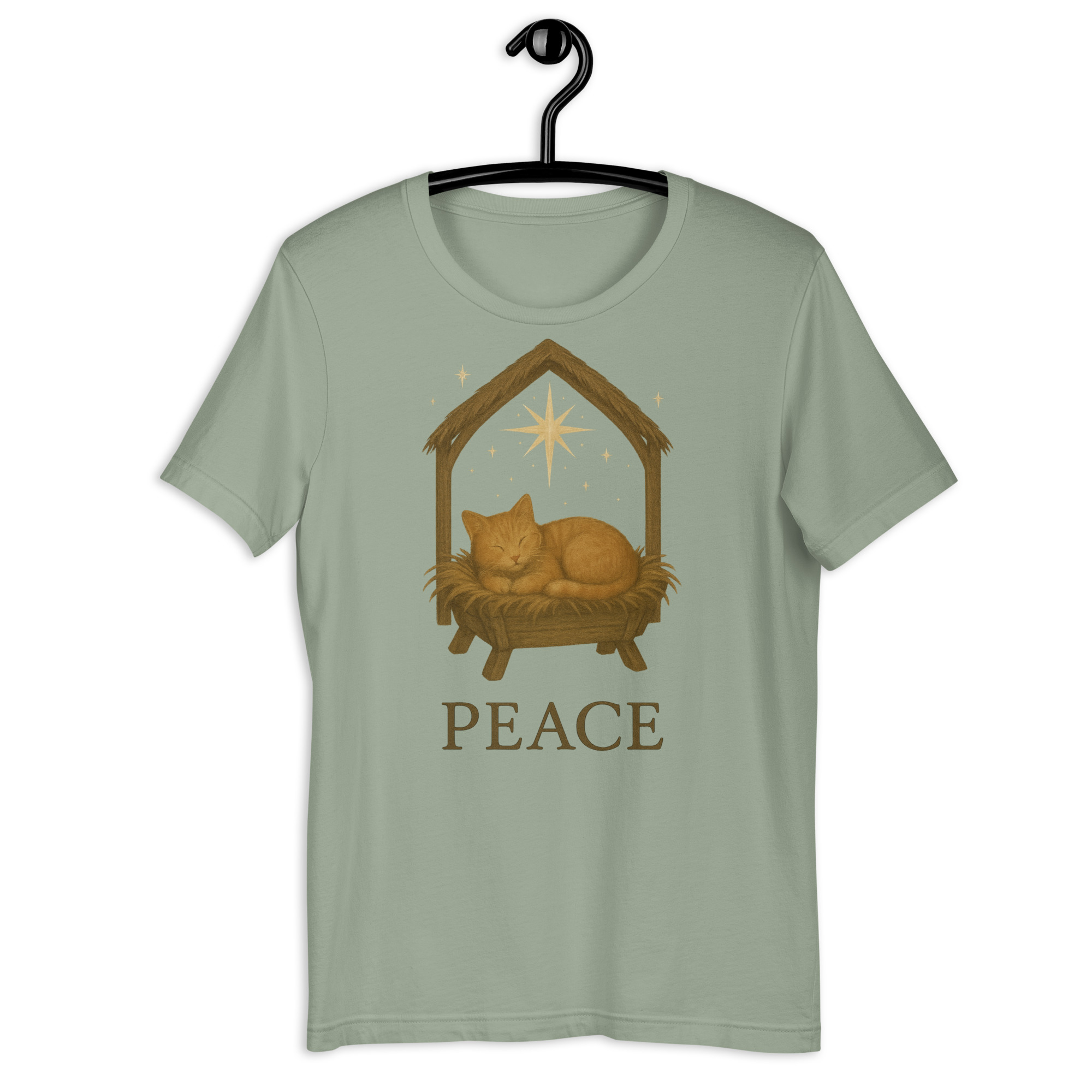 Peace – Nativity Cat Holiday Tee