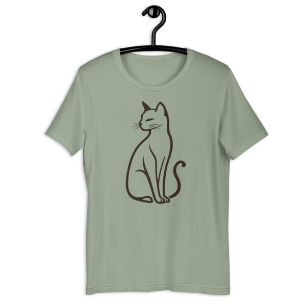 Quiet Majesty – Elegant Cat Outline Shirt