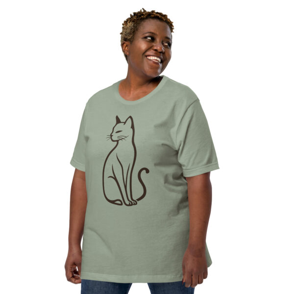 Quiet Majesty – Elegant Cat Outline Shirt