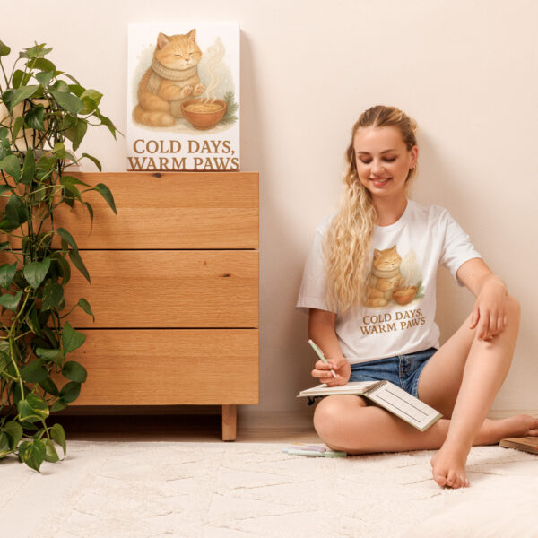 Cold Days, Warm Paws – Cozy Winter Cat Lover Tee