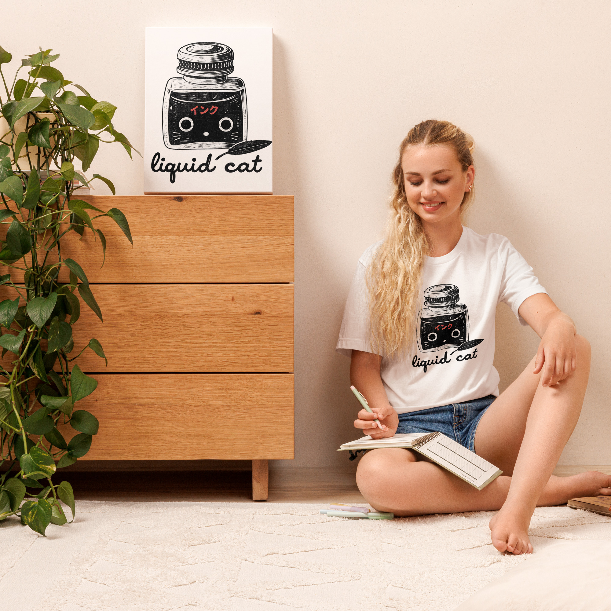 Liquid Cat – The Purrfect Ink Bottle Tee