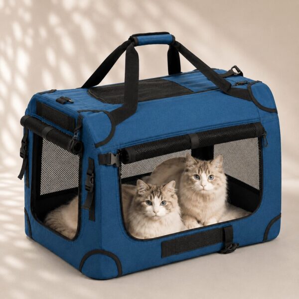Extra Large Cat Carrier for Two Cats | Foldable Travel Carrier
