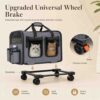 rolling cat carrier for two cats with wheels telescopic handle and breathable mesh