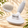Self-Cleaning Cat Shedding Brush — Detangling Grooming Tool with Ergonomic Handle