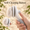 Self-Cleaning Cat Shedding Brush — Detangling Grooming Tool with Ergonomic Handle